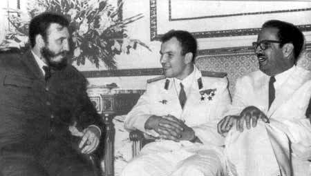 Гагарин на Кубе в гостях у Фиделя Кастро