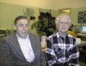 Эмиль Дмитриевич Кулагин (слева) и Евгений Николаевич Носов (справа) в день семидесятилетия Э.Д.Кулагина